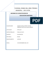 INFORME - Capacitacion en Educacion Sanitaria