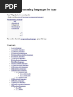 List of Programming Languages by Type: From Wikipedia, The Free Encyclopedia (Redirected From)