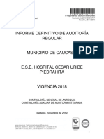 Auditoría_ESE Hospital Caucasia_vigencia 2018