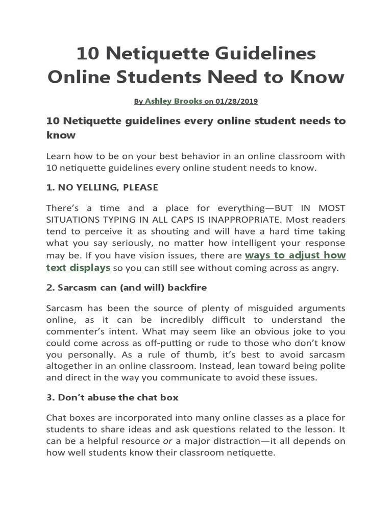 10 NETIQUETTE GUIDELINES ONLINE STUDENTS NEED TO KNOW visual data 3