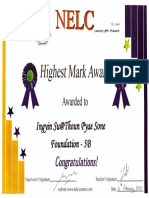 IGS - Foundation 5B Highest Mark Award PDF