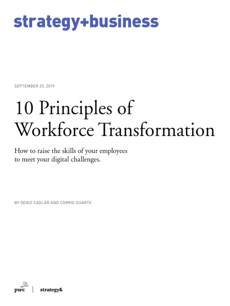 10 Principles of Workforce Transformation | PDF | Pricewaterhouse ...
