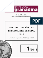 La Constitución Del Estado Libre de Neiva 1815