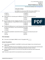 Grade 4 Word Problems On Money My