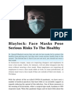 Blaylock Face Masks Pose Serious Risks To The Healthy