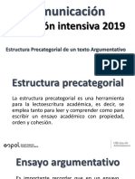 4.1 Estructura Precategorial en Un Texto Argumentativo