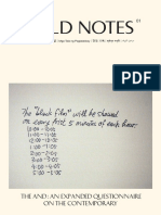 Field Notes: The And: An Expanded Questionnaire On The Contemporary