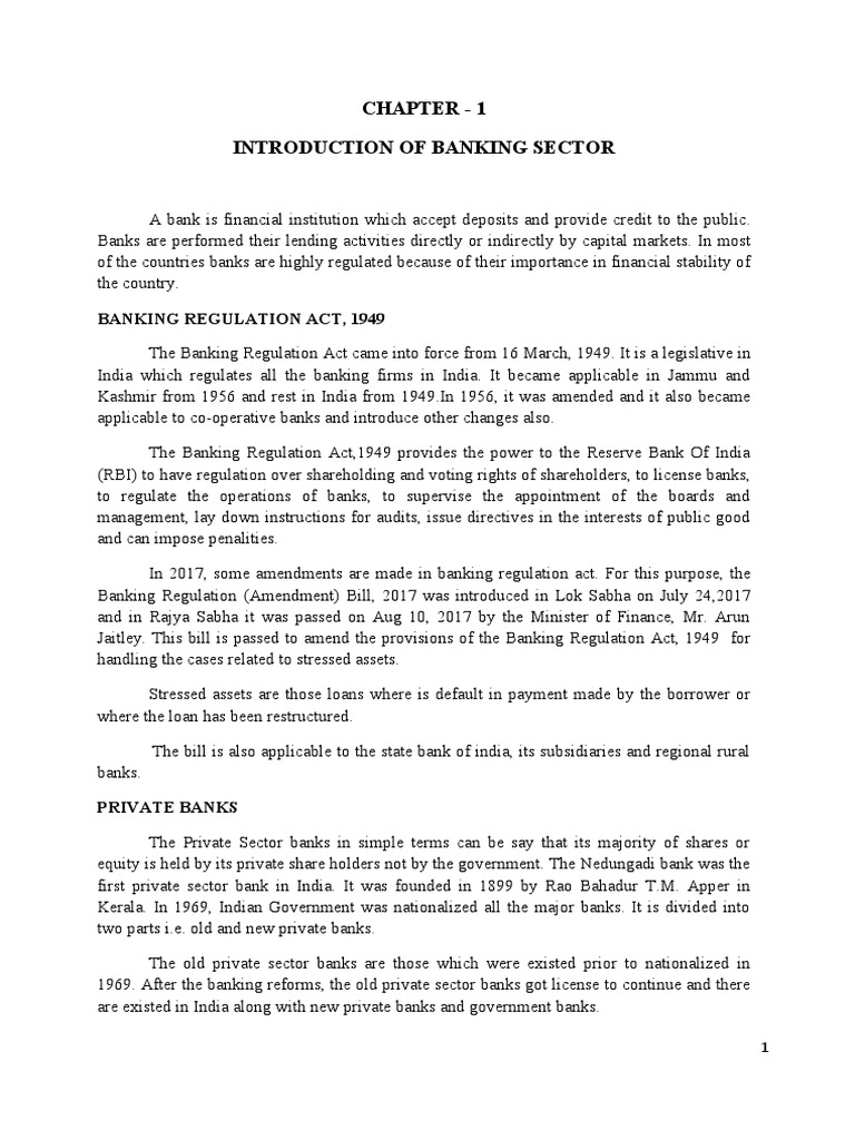 Overview of India's Banking Sector Regulations | PDF | Reserve Bank Of ...