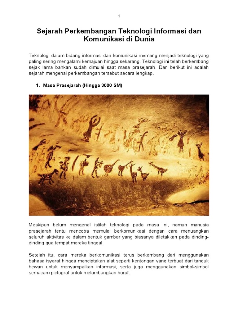 Sejarah Perkembangan Teknologi Informasi Dan Komunikasi Di Dunia