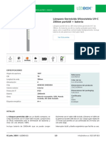 Lámpara Germicida Ultravioleta UV-C 280nm Portátil + Batería PDF