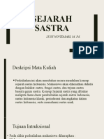 SEJARAH SASTRA Kontrak Kuliah