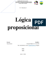 2da Evaluación matemática I. Lógica Proposicional
