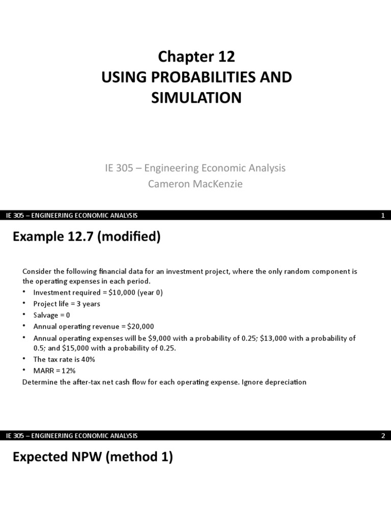 12 1 Using Probabilities And Simulation Pdf Probability