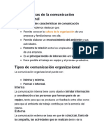 Características de La Comunicación Organizacional