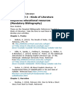 Unit 2 - Kinds of Literature Requiered Educational Resources (Mandatory Bibliography)