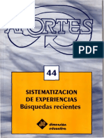 Sistematización de Experiencias - Busquedas Recientes PDF