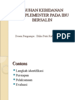 Asuhan Kebidanan Komplementer Pada Ibu Bersalin