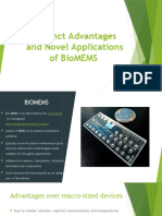 BioMEMS Advantages and Applications in Clinical Diagnostics, Environmental Sensing