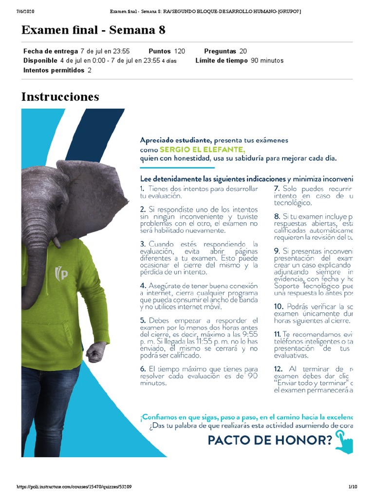 Examen Final Desarrollo Humano - Grupo 7 | PDF | Planificación | Motivación