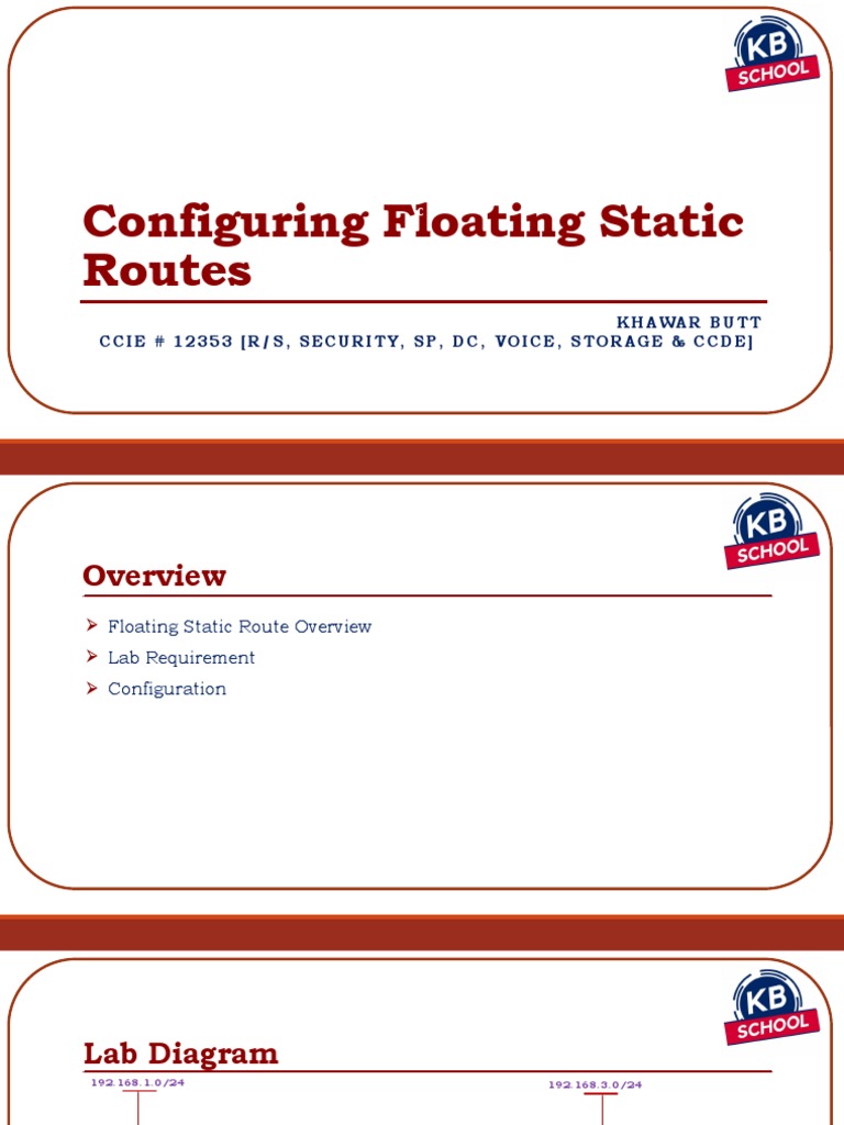 Floating Static Routes Setup Guide | PDF | Wide Area Network | Internet ...