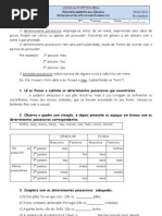 Ficha Dos Deter Min Antes e Pronomes Possessivos