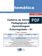 MAT - 1 SERIE - 1ºBIM - Autorregulada