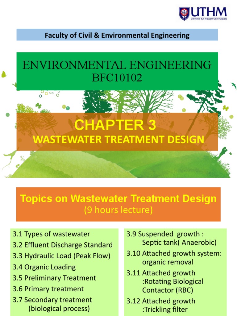 Wastewater Treatment Design Overview | PDF | Sewage Treatment | Wastewater