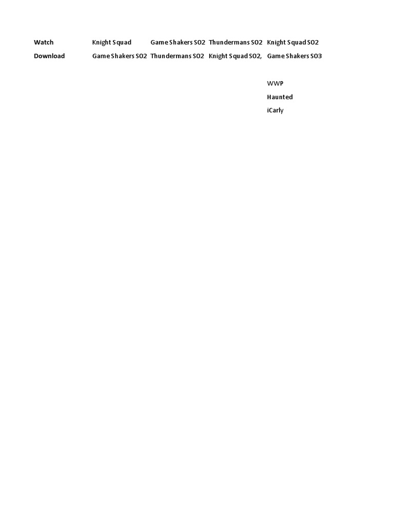 Nickelodeon & Disney Show Downloads | PDF