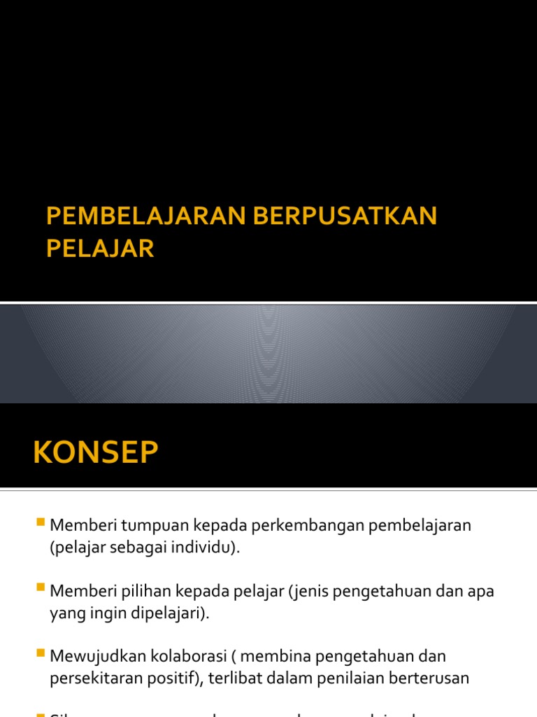 Pembelajaran Berpusatkan Pelajar Pdf