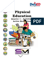 Physical Education: Quarter 1 - Activity Sheet Active Recreation