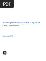 GE Digital Activating Licenses Offline Using The GE Cloud License Server