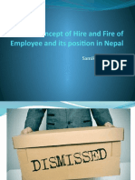 Concept of Hire and Fire of Employee and