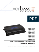 Owners Manual: Asa Series Class A/B Amplifier