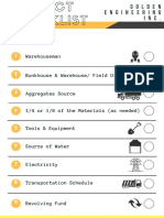 Project Checklist Format