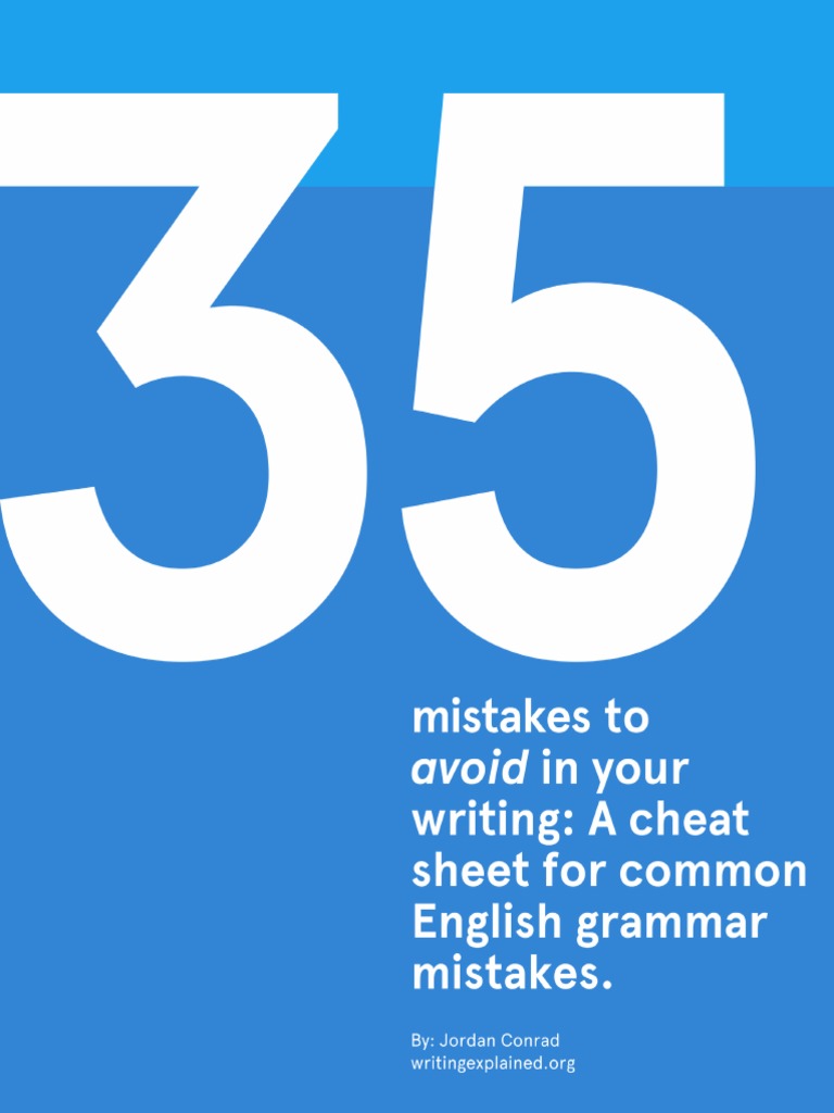 35 Mistakes To Avoid Writing PDF | PDF | Comma | Quotation Mark