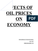 Effects of Oil Prices ON Economy: Muhammad Junaid Mughal ASC 2625 CMS 281144 SEC C 91