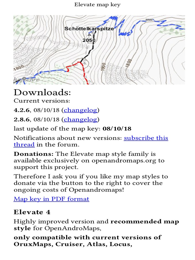 Elevate Map Styles and Downloads Guide | PDF | Trail | Cycling ...