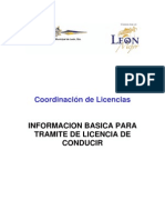 Exámen para obtener licencia de manejo León Gto
