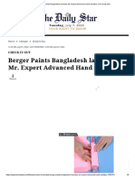 Berger Paints Bangladesh Launches Mr. Expert Advanced Hand Sanitizer - The Daily Star