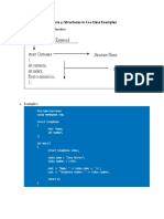 Lecture 4:structures in C++ Class Examples: 1. A Simple Structure Declaration