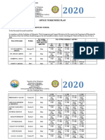 Office Workweek Plan: Kasiglahan Village Elementary School San Jose, Rodriguez Rizal