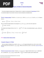 Simpson's 3 - 8 Rule For Numerical Integration