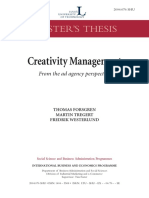 Master'S Thesis: Creativity Management