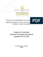 Narrative Report National Civil Engineering Summit September 20-22, 2018