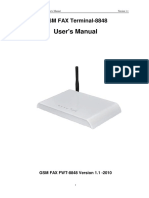 User's Manual: GSM FAX Terminal-8848