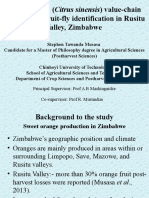 Sweet Orange (Citrus Sinensis) Value-Chain Analysis and Fruit-Fly Identification in Rusitu Valley, Zimbabwe