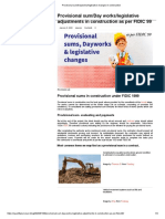 Provisional Sum - Dayworks - Legislative Changes in Construction PDF