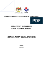 Strategic Initiatives Call For Proposal: Gerak Insan Gemilang (Gig)