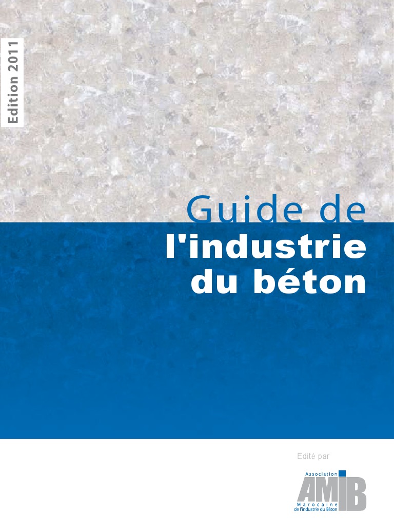 Page De Garde Cahier D hida Guide de L Industrie Du Béton PDF | PDF | Béton | Ciment