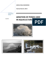 Aeration of Ponds Used in Aquaculture: Agricultural Engineering Technical Note No. AEN-3